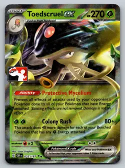Toedscruel ex Holo Double Rare Prize Pack Series Cards 022/197 NM - Image 1