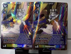 Bandai Digimon Card Game Junomon BT25-044 Alternate Art Foil English x2 - Image 1