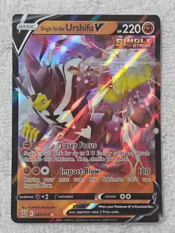Single Strike Urshifu V - 085/163 Ultra Rare HOLO Battle Styles Pokemon TCG NM - Image 1