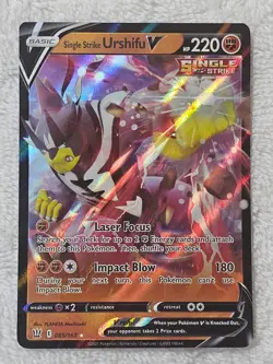 Single Strike Urshifu V - 085/163 Ultra Rare HOLO Battle Styles Pokemon TCG NM - Image 2