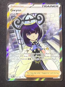 Gwynn Pokemon Pitch Black Full Art Trainer Card 109/084 - NM | Pokemon TCG - Image 1