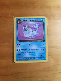 Dark Vaporeon 45/82 Team Rocket Pokemon TCG Card Vintage 1999-2000 Near Mint - Image 1