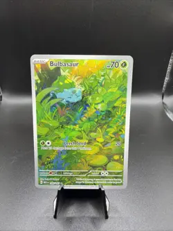 Pokemon TCG Bulbasaur Scarlet & Violet 151 Art Rare Card 166/165 - Image 1