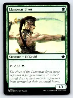 Llanowar Elves 227 Common Foundations Magic: The Gathering Foil - Image 1