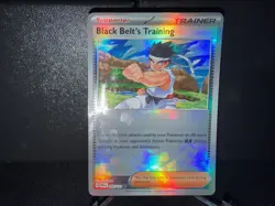 2025 Pokemon Black Belt's Training 097 Prismatic Evolutions Poke Ball Card NM+ - Image 1