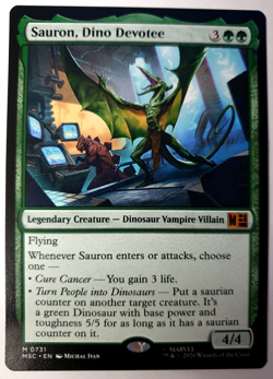 Sauron, Dino Devotee - Mythic - MTG Marvel Super Heroes Commander - 0731 NM - Image 1