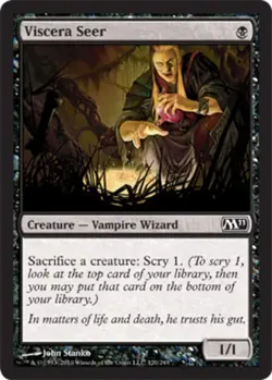 Heavy Play, English MTG Regular Viscera Seer Magic 2011 Magic the Gathering - Image 1