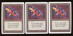 Magic the Gathering Unlimited Crystal Rod x3 MTG Artifact LP - Image 1