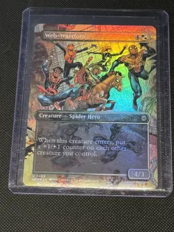 Web-Warriors (Borderless) #0203 MTG Marvel's Spider-Man Magic The Gathering Foil - Image 1