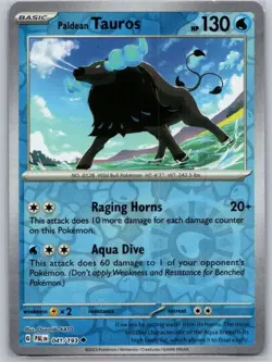 Paldean Tauros 041/193 Uncommon Paldea Evolved Pokemon Reverse Holo Near Mint - Image 1