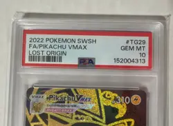 PSA GEM MT 10 Pikachu Vmax #TG29 Pokemon Sword & Shield Lost Origin 2022 - Image 3