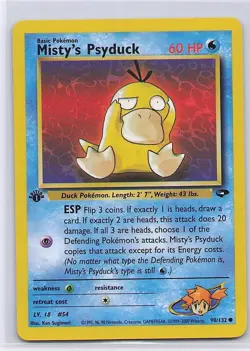 Misty's Psyduck 90/132 Common Gym Challenge Pokemon 1st Edition Lightly Played - Image 1