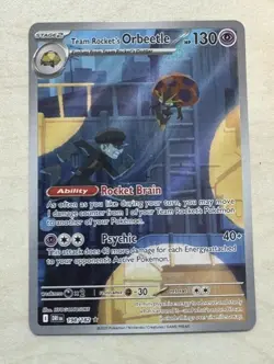 Pokemon TCG Team Rocket's Orbeetle 198/182 Destined Rivals Illustration Rare NM - Image 1