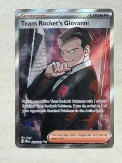 Pokemon TCG Team Rocket's Giovanni 225/182 Destined Rivals Ultra Rare NM - Image 1