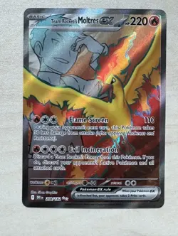 Pokemon TCG Team Rocket's Moltres Ex 208/182 Destined Rivals Ultra Rare NM - Image 1