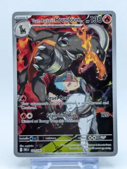 191/182 Team Rocket's Houndoom - Pokemon TCG Destined Rivals - Illustration Rare - Image 1