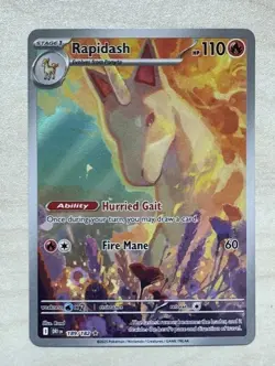 Pokemon TCG Rapidash 189/182 Destined Rivals Illustration Rare NM - Image 1