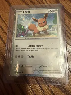 Eevee SVP 043 Cosmos Holo Black Star Promo Scarlet & Violet Pokemon TCG NM - Image 1