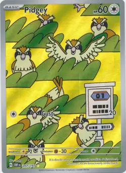 1x Pidgey - 207/197 - Illustration Rare Heavily Played Pokemon SV03 - Obsidian F - Image 1