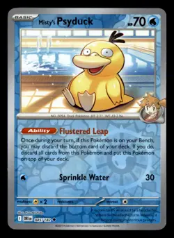 Misty's Psyduck 045/182 Uncommon Destined Rivals Pokemon Reverse Holo Near Mint - Image 1