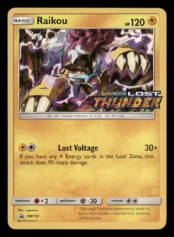 Raikou - (Prerelease) (Staff) SM150 Holo Promo Sun & Moon Promo Pokemon LP - Image 1