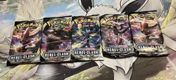 Pokemon TCG Sword And Shield Rebel Clash 5X Loose Packs Full Art Set - Image 1