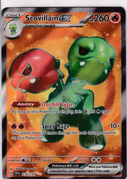 Pokemon SV08: Surging Sparks #216/191 Scovillain ex - Image 1