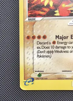 2003 Pokemon Groudon ex 001 Black Star promo Non Holo NO DOT CODE - Image 3