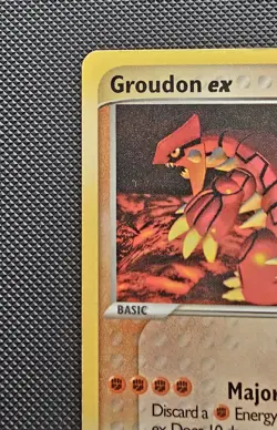 2003 Pokemon Groudon ex 001 Black Star promo Non Holo NO DOT CODE - Image 4