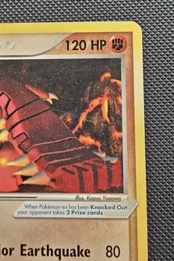 2003 Pokemon Groudon ex 001 Black Star promo Non Holo NO DOT CODE - Image 5