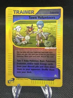 2002 Pokemon Aquapolis Trainer Town Volunteers 136/147 Reverse Holo - Image 2