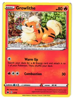 Pokemon TCG Growlithe 4/15 McDonalds Collection Holo LP - Image 1