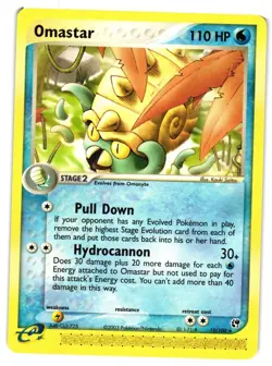 Pokemon TCG Omastar 19/100 Rare Sandstorm VLP - Image 1