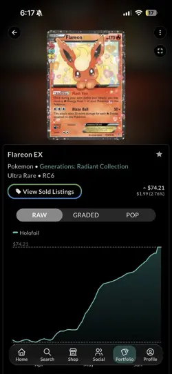 Pokemon TCG Flareon EX RC6/RC32 Generations Radiant Collection Holo English - Image 3