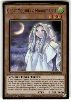 Yugioh Ghost Mourner & Moonlit Chill MGED-EN023 Gold Rare 1st Ed NM - Image 1