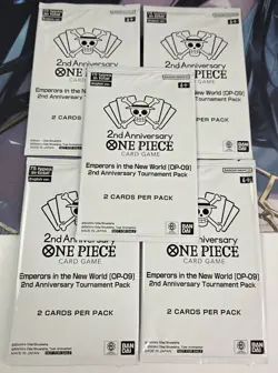 5 Packs 2nd Anniversary Tournament Emperors in the New World OP-09 One Piece - Image 1