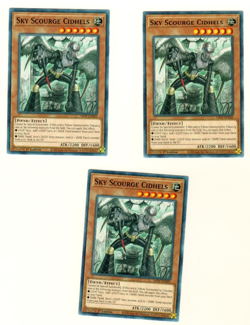Set Of 3 Sky Scourage Cidhels LIOV-EN025 Lightning Overdrive 1st Edition Yugioh - Image 1