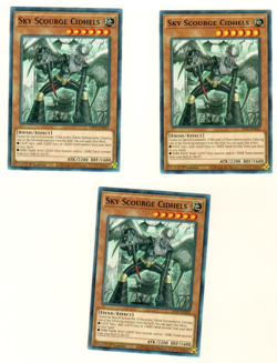 Set Of 3 Sky Scourage Cidhels LIOV-EN025 Lightning Overdrive 1st Edition Yugioh - Image 3