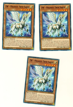 Set Of 3 ZW Pegasus Twin Saber LIOV-EN001 Lightning Overdrive 1st Edition Yugioh - Image 1