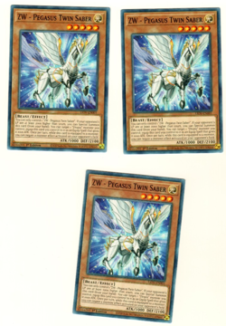 Set Of 3 ZW Pegasus Twin Saber LIOV-EN001 Lightning Overdrive 1st Edition Yugioh - Image 3