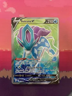 Pokemon Card Suicune V 173/203 Ultra Rare Evolving Skies Near Mint - Image 1