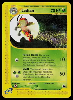 Pokemon Card - Ledian Skyridge 15/144 Rare - Image 1
