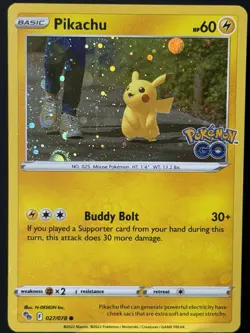SWIRL 🌀💫 Pikachu 027/078 Pokemon Go Cosmos Holo Promo Pokemon Card #1 - Image 4