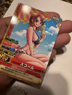 One Piece Berry Match Nami C250-W R7 Holo Card Bandai Japan 2010 Rare - Image 2