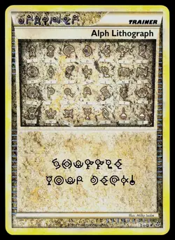 Pokemon Card - Alph Lithograph HGSS Unleashed TWO/95 Holo Secret Rare - Image 1