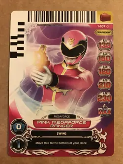 2012 Power Rangers Action Card Game 1-107 Pink Megaforce Ranger COMBINE SHIPPING - Image 1