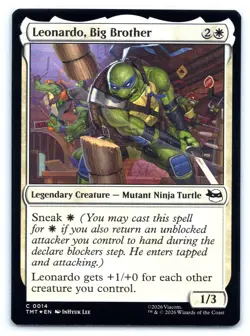 MTG Leonardo, Big Brother Foil C Teenage Mutant Ninja Turtles (TMT) 14 NM Magic - Image 1