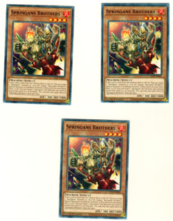Set Of 3 Springans Brothers Lightning Overdrive 1st Edition Yugioh Card - Image 1