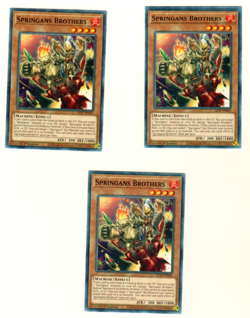 Set Of 3 Springans Brothers Lightning Overdrive 1st Edition Yugioh Card - Image 3