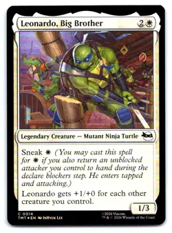MTG Leonardo, Big Brother Foil C Teenage Mutant Ninja Turtles (TMT) 14 NM Magic - Image 1